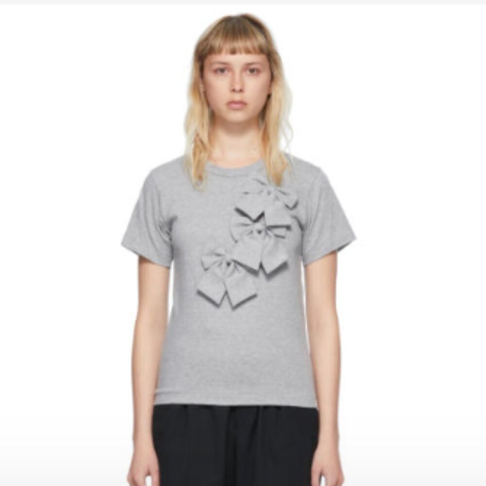 Comme des Garçons Girl Grey Cotton Tshirt in Grey (size XS) made in Japan